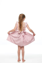 Load image into Gallery viewer, Girls Pink Butterfly Open Back Bow Dress